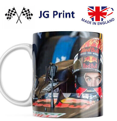 Max Verstappen inspired formula one F1 mug design - in car | eBay