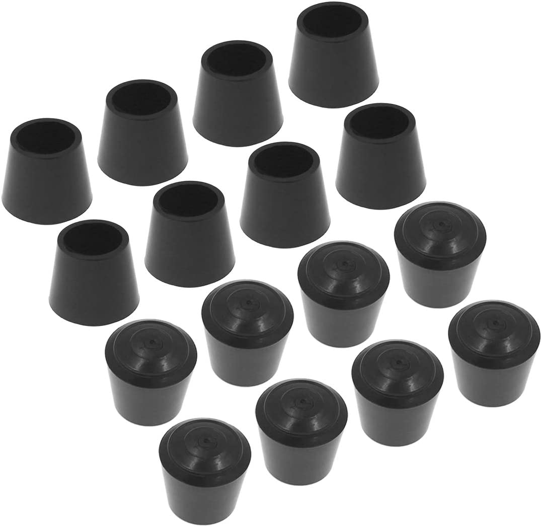 16Pcs Rubber Chair Leg Tips Caps 5/8 Inch Furniture Table Chair Leg Cap