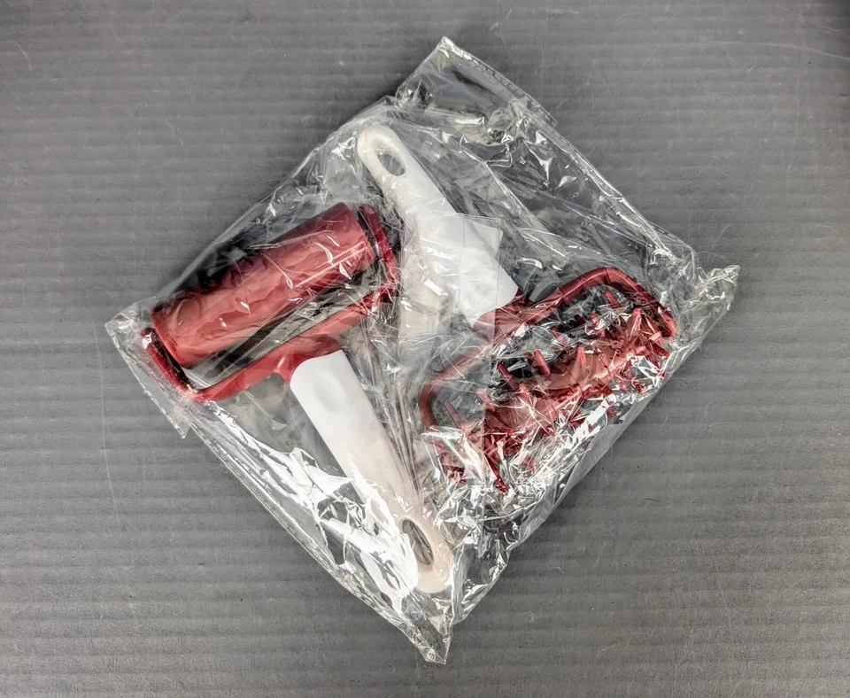 2-Pack Pizza Dough Docker Roller + Standard Roller Bubble Killer Red - Image 4 of 4