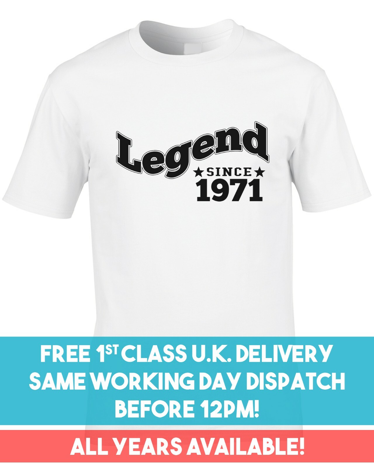 ALTRA T shirt uomo compleanno personalizzata regalo leggenda da qualsiasi anno 21 30 40 50