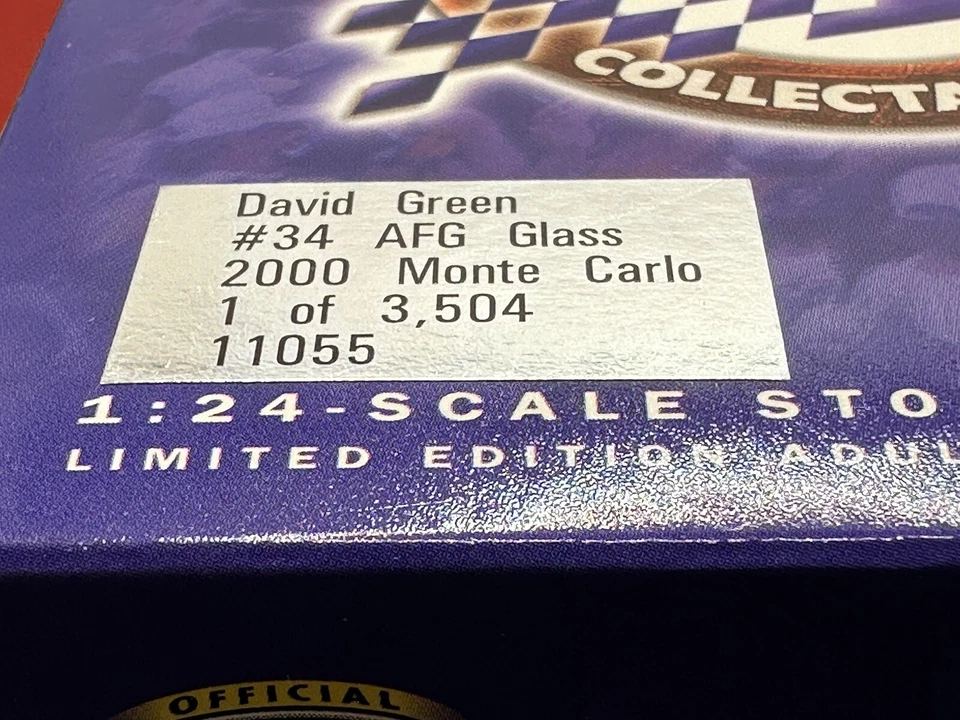 NASCAR Diecast 1:24 David Green #34 AFG Glass 2000 Chevy Monte Carlo 1 de 3.504 Foto 2 de 2