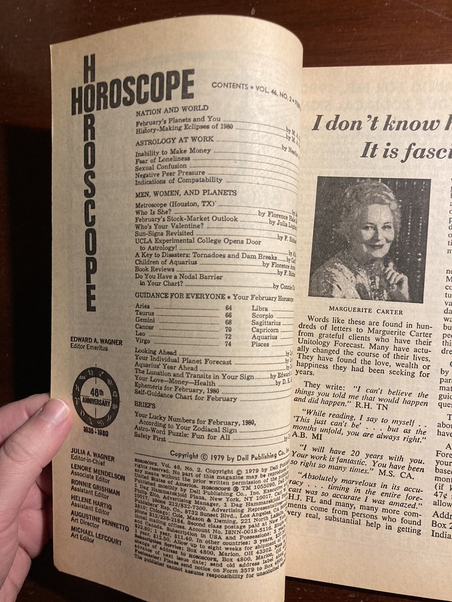 Dell Horoscope February 1980 Sun Signs Revisited Eclipses 1980