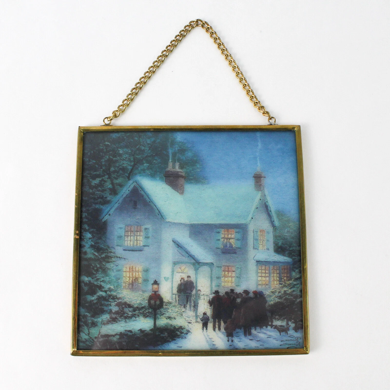 Avon Enesco Thomas Kinkade Sun Catcher Evening Carolers 1998