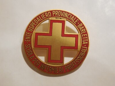 Schule Krankenpflege Abzeichen Provinz Krankenhaus Barletta rot