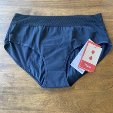 Thinx Period Underwear Hiphugger Style Moderate Flow Size 2XL Black - NWT