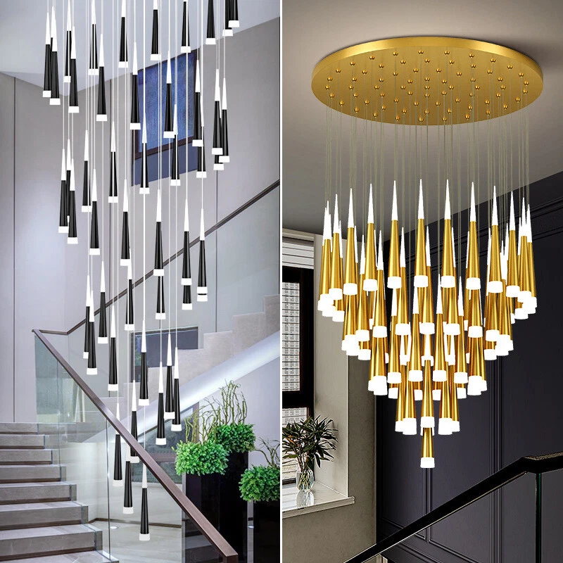 Large Chandelier Lighting Stair Pendant Light Home Ceiling Lights Shop LED Lamp