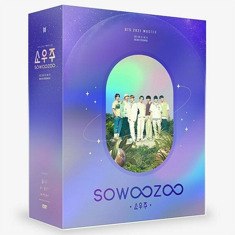 BTS 2021 MUSTER SOWOOZOO DVD / 3 DISC+Foto Buch+7 Post Karte+Stand+Karte SEALED
