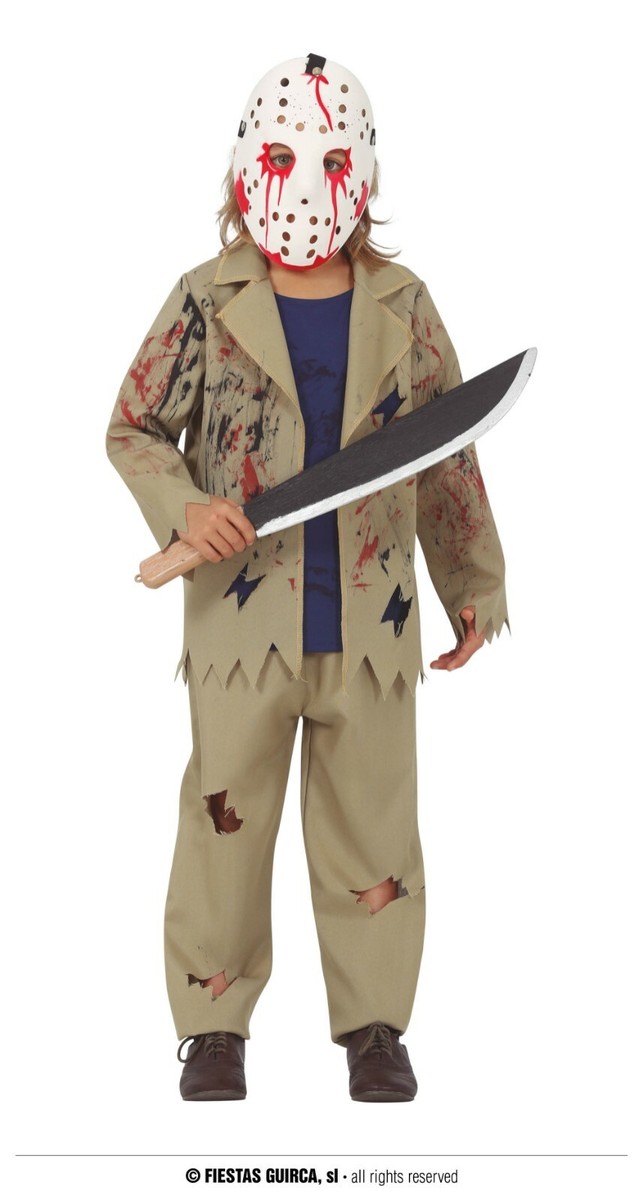 FIESTAS GUIRCA Zombie Sträfling Kinderkostüm – Inkl. Mütze, Oberteil, Hose, Größe 142-148 Cm (10-12 Jahre), Polyester