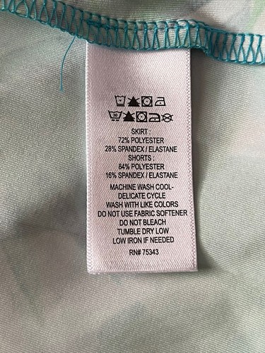 Tommy Bahama Golf Tennis Skort Skirt Pleated Green Navy Blue Side Pockets Sz XL - Picture 4 of 5