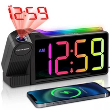 Projection Alarm Clock for Bedroom Ceiling Super Loud for Heavy Sleepers - RG...
