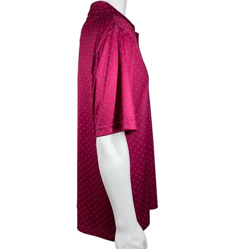 Polo deportivo de golf Jack Nicklaus para hombre L fucsia manga corta rendimiento - Imagen 6 de 12