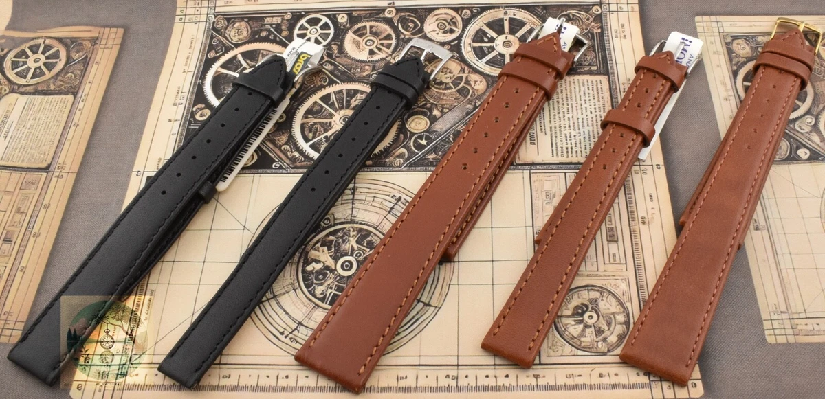Eichmüller 108-18-s Cinturino Per Orologio In Pelle Nera, Sostituzione Classica
