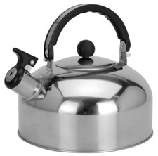 45381 Camping Edelstahl Flötenkessel 2 Liter Kessel Wasserkocher Teekessel