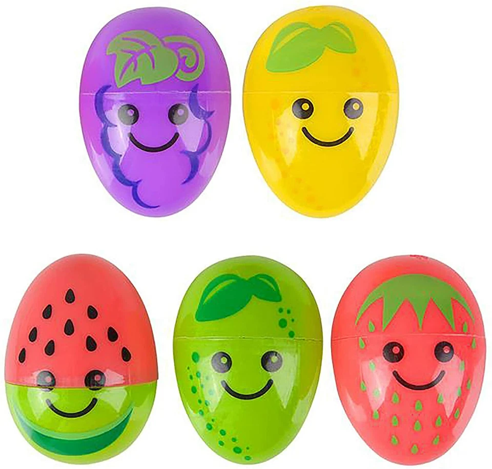 HUEVOS DE PASCUA DE PLÁSTICO DE FRUTAS DE 2,5" 4 DOCENAS = 48 Foto 2 de 2