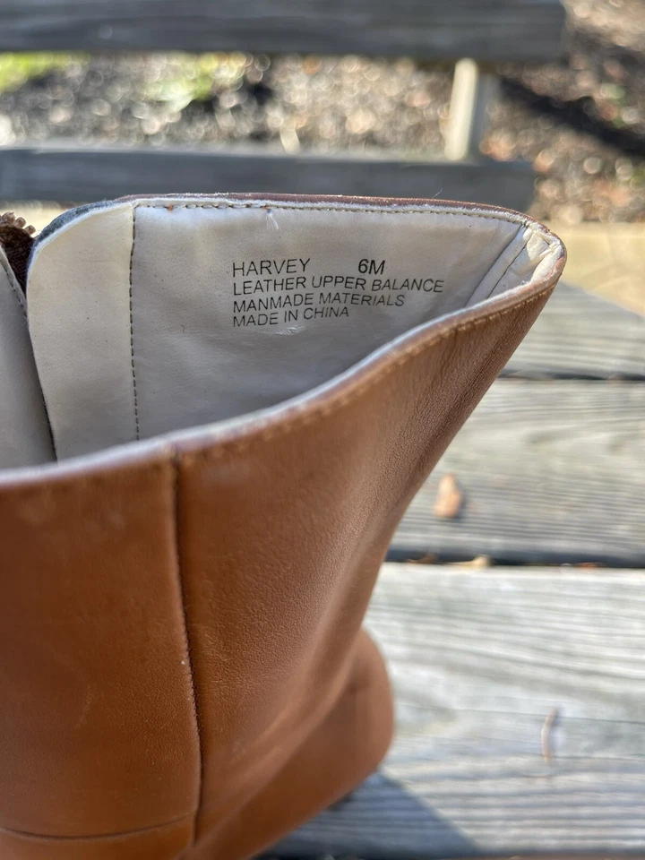 Madeline Mujer Botas Cuero Marrón Camel Cremallera Lateral 2” Tacón Talla 6M Foto 4 de 4