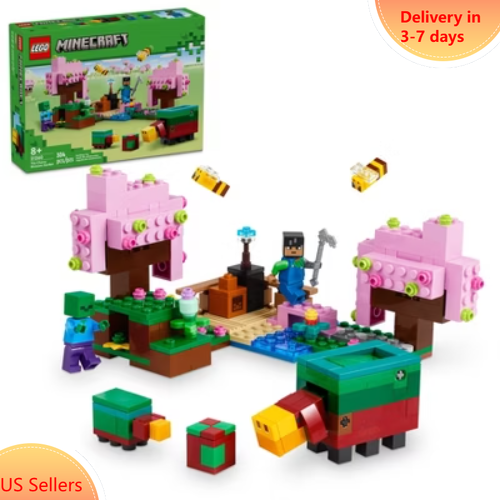 LEGO Minecraft Cherry Blossom Garden Building Set 21260 for Creative Play