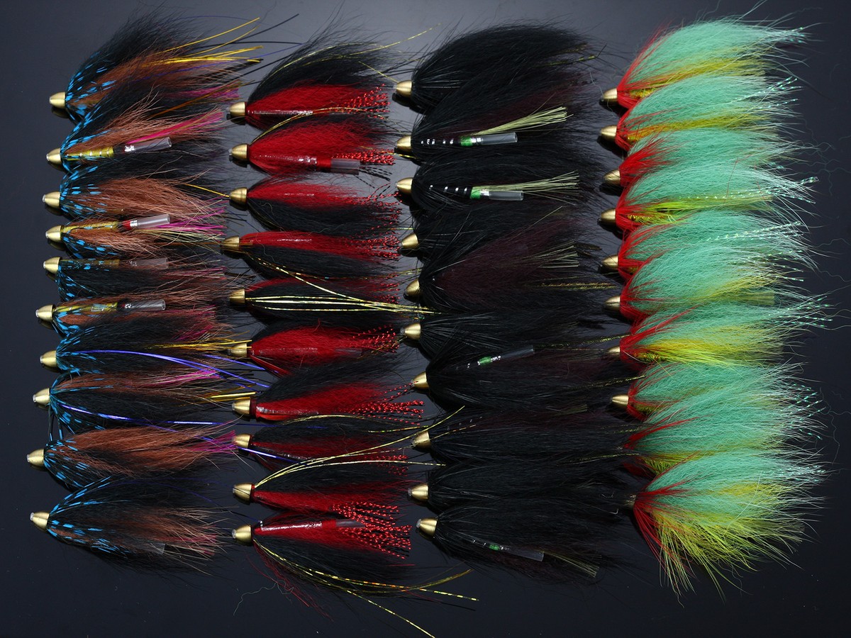 40Pcs Tube Flies Cone Heads Salmon And Sea Trout Fly Fishing Lures
