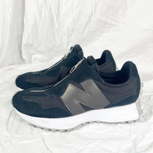 NEW BALANCE 327 Zipper Casual Women's Sneakers Shoes Black White Size
