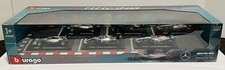 Burago AMG Petronas Formula 1 Team Mercedes 1:43 Scale Die Cast 6 Cars Pack Set