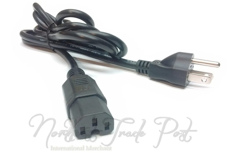 Cisco Switch Power Cord 6ft 18AWG IEC C15 Notched 3 Prong Supply for 3500 Series - Image 2 of 4