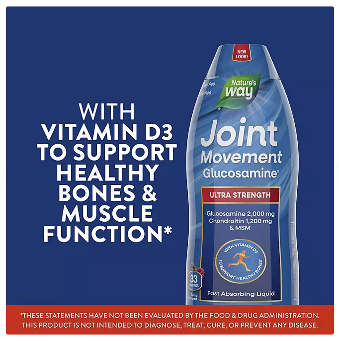 Nature's Way Joint Movement Glucosamine Extra Strength 33.8 OZ FREE