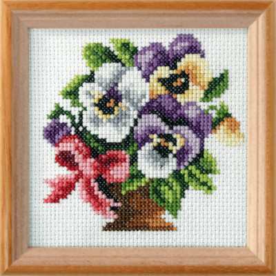 Orchidea Cross Stitch Kit: Stiefm�tterchen