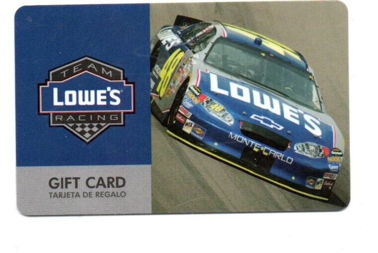 Lowe's Team Racing Car Gift Card No $ Value Collectible