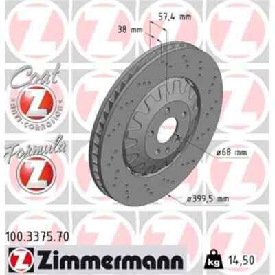 2x ZIMMERMANN Formula Z Bremsscheibe 100.3375.70