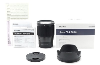 Sigma 16 MM F1/4 DC Series, Sony E-Mount Lens (Mint)