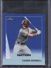 2026 Leaf Baseball Nation #90B-10 Caden Sorrell Retro Blue #/49