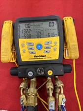 Fieldpiece SM480V 4-Port Refrigerant Manifold Micron Gauge + Yellow Jacket Hoses