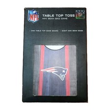 NEW England Patriots MINI CORNHOLE Set Board Table Top Toss 2 Sets of 4 Bags ea