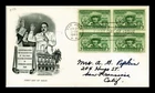 US COVER PUERTO RICO GOVERNOR ELECTION FDC SCOTT 983 BLOCK OF 4 ARTMASTER