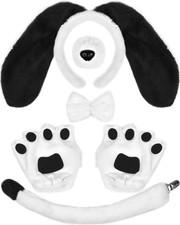 U-Goforst 5PCS Puppy Dog Ears Costume Set Floppy Headband Nose Tail Bowtie...
