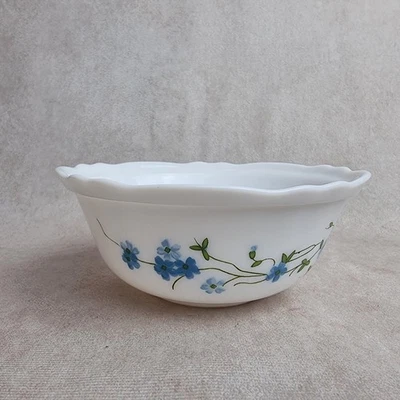 Petit Bol Arcopal Vintage - Fleur Bleue Myosotis Verre Opale - Photo 1/4