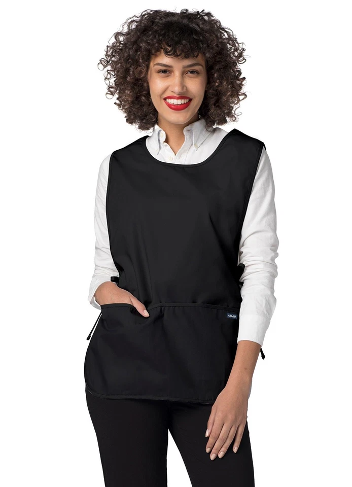 Adar Women's 6 Pack Cobbler Bib Apron Adjustable 2 Sides Ties Front Pockets - Image 2 of 4