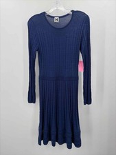Pre-Owned M Missoni Purple Size 42 Knit Knee Length Long Sleeve Dress