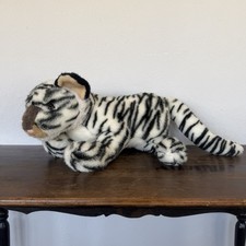 Extra Large White Siberian Tiger Plush 90s Stuffed Animal Vintage 27  With Tail