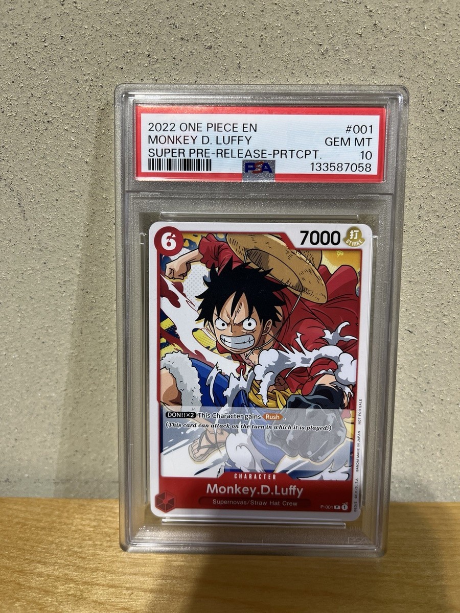 【PSA10】ワンピースカードゲーム ルフィ Super Pre-Release PSA 10 MONKEY D. LUFFY SUPER PRE RELEASE PARTICIPATION PROMO card