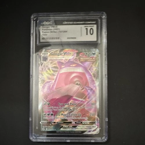 Pokémon SWSH Fusion Strike Gengar VMAX #157/264 Holo Ultra Rare CGC 10 English