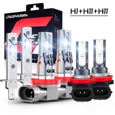 6x Led Headlights Hi-lo Beam Fog Lights H1h11h11 8000k For Mazda 6 2004-2008