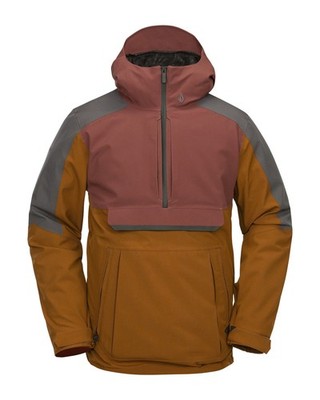 Volcom Brighton Pullover Men's Winter Jacket, Caramel, Large