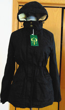 WenVen Women's Utility Anorak Jacket Hooded Lightweight CottonCoat ParkaSherpa~M