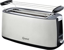 4 Slice Toaster with Long Slots, Removable Warming Rack and Removable Crumb Tray