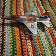 Vintage Friction Air Force Toy Jet With Spinner Excellent 