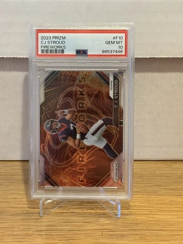 2023 Prizm Fireworks CJ STROUD Rookie RC #F10 PSA 10 GEM MINT