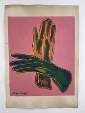 Andy Warhol COA Art Painting Original Drawing Vintage Paper Signed