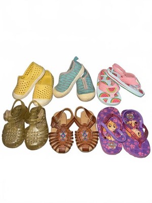 Size 5 Toddler Girl Shoe Sandal Bundle Paw Patrol Native Summer Flip Flop Jelly