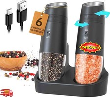 Juego de molinillos eléctricos de sal y pimi...