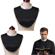 Clergy Bib Collar Priest Collars for Cassock Pastor Collar Detachable Collars